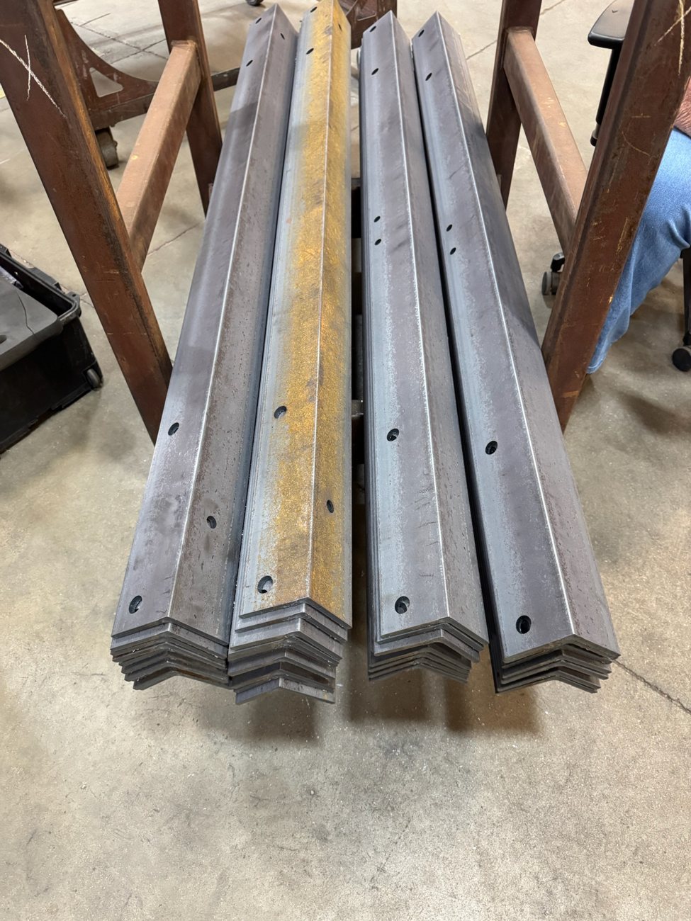 Angle with production bolt-hole pattern